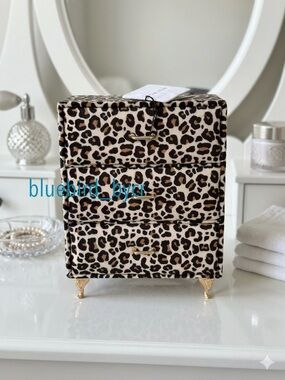 Leopard Print Jewelry Organizer Storage Chest